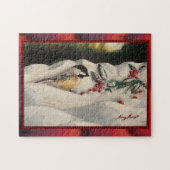 Puzzle Carol Chick-a-Dee avec du gui (Horizontal)