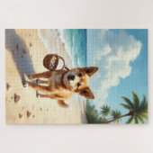 Puzzle Carolina Dog Beach Shell Scene (Horizontal)