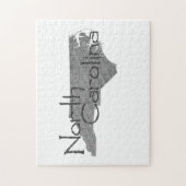 Puzzle Carolina du Nord Formé Vieux tableau noir gris et (Vertical)