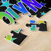 Puzzle "CAROLYN" Prénom, Amusant "HEUREUX ANNIVERSAIRE" (Côté)