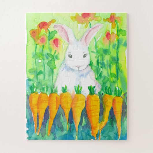 Puzzle Carottes lapins blancs (Vertical)