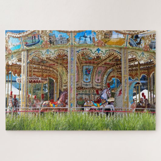 Puzzle Carousel merry-go-round chevaux (Horizontal)