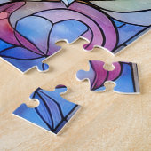 Puzzle Carpe Koï en Verre Coloré (Côté)