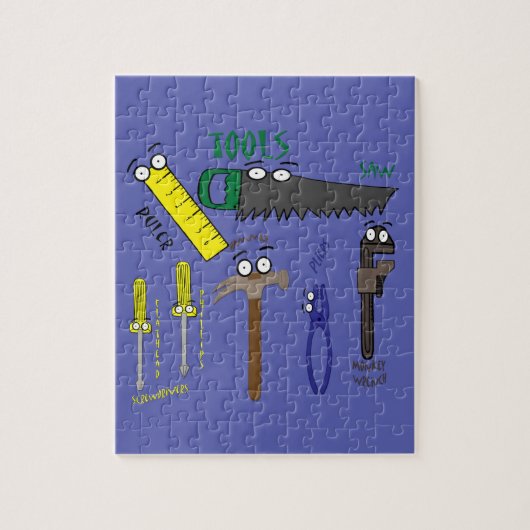 Puzzle Carpenter Outils Whimsical Dessin (Vertical)
