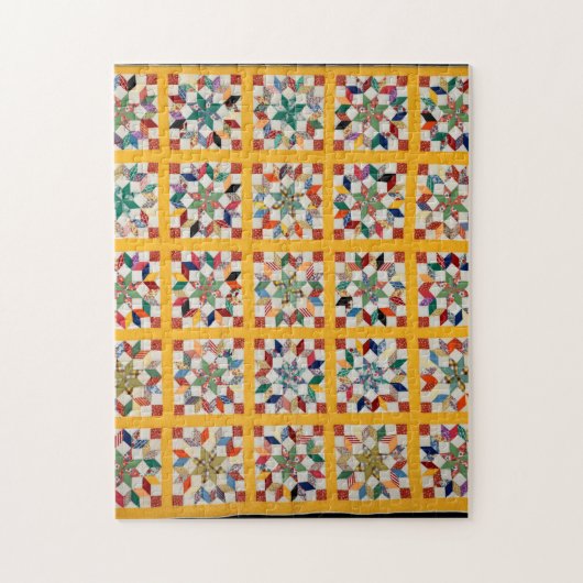 Puzzle Carpenter’s Wheel quilt (Vertical)