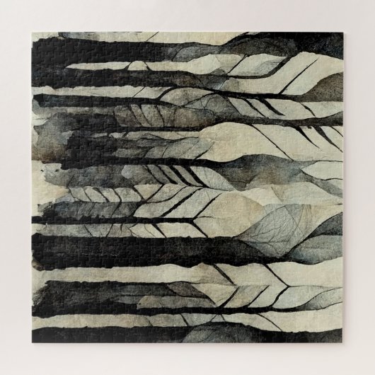 Puzzle Carré Abstrait de forêt difficile (Horizontal)