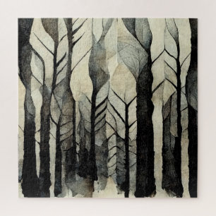 Puzzle Carré Abstrait de forêt difficile