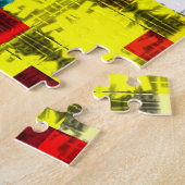 Puzzle Carré Art abstrait géométrique et coloré (Côté)