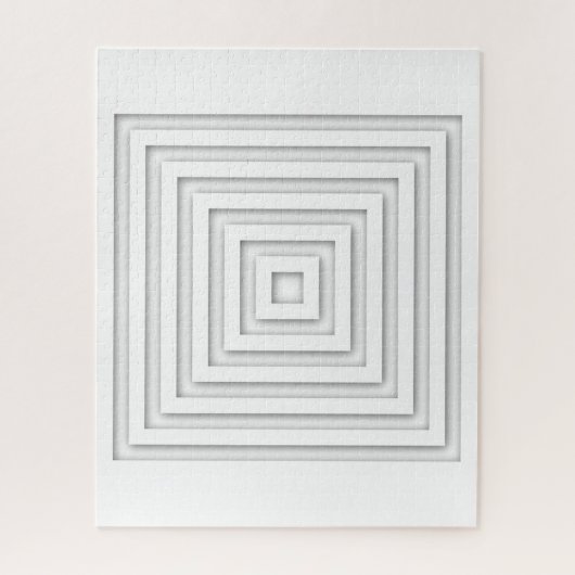 Puzzle Carré blanc géométrique (Vertical)