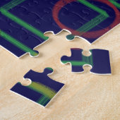 Puzzle Carré bleu géométrique (Côté)