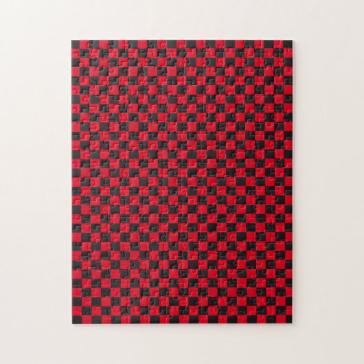 Puzzle Carré Noir Rouge Ladybug Coloris (Vertical)