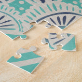 Puzzle Carreau bleu Batik III (Côté)