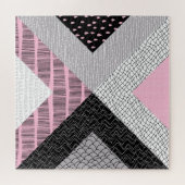 Puzzle Carreaux de patchwork, motif de dessin main libre. (Horizontal)
