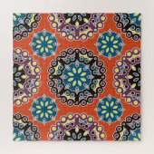 Puzzle Carrelage arabe, motif patchwork vintage. (Horizontal)
