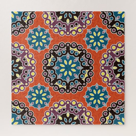 Puzzle Carrelage arabe, motif patchwork vintage. (Vertical)