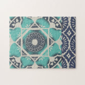 Puzzle Carrelage bleu Batik II (Horizontal)