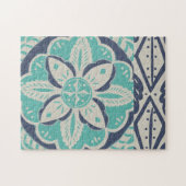 Puzzle Carrelage bleu Batik IV (Horizontal)