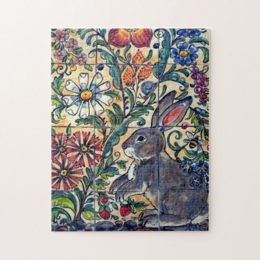 Puzzle Carrelage du jardin du lapin sud-ouest Fleurs colo (Vertical)