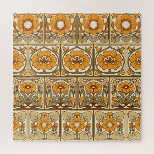 Puzzle Carrelage en céramique : Style Art Nouveau.
