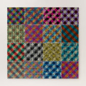 Puzzle Carrés de toile arrondie Patchwork Vintage (Horizontal)