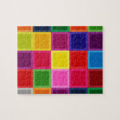 Puzzle Carrés multicolores et rayures Girly (Horizontal)