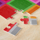 Puzzle Carrés multicolores et rayures Girly (Côté)