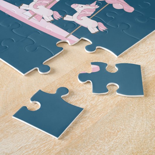 Puzzle Carrousel arc-en-ciel magique Unicorn anniversaire (Côté)