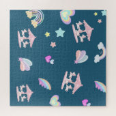 Puzzle Carrousel arc-en-ciel magique Unicorn anniversaire (Horizontal)