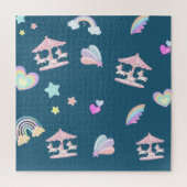 Puzzle Carrousel arc-en-ciel magique Unicorn anniversaire (Vertical)