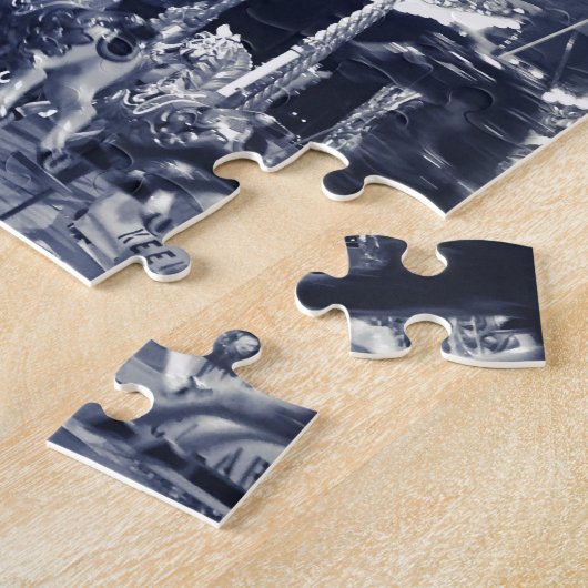 Puzzle Carrousel noir et blanc (Côté)