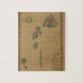 Puzzle Carte 1876 - îles d'Hawaï de cru hawaïennes (Vertical)