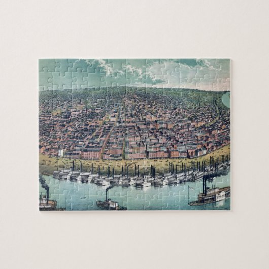 Puzzle Carte aérienne antique de Saint Louis, Missouri, 1 (Horizontal)