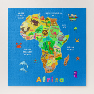 Puzzle Carte africaine pour les enfants