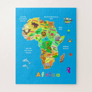 Puzzle Carte africaine pour les enfants