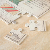 Puzzle Carte agricole vintage de l'Alabama (1882) (Côté)