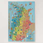 Puzzle Carte américaine pour les enfants (Vertical)