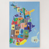 Puzzle Carte américaine pour les enfants (Vertical)