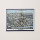 Puzzle Carte ancienne aérienne d'Austin, Texas de 1873 (Horizontal)