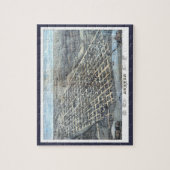 Puzzle Carte ancienne aérienne d'Austin, Texas de 1873 (Vertical)