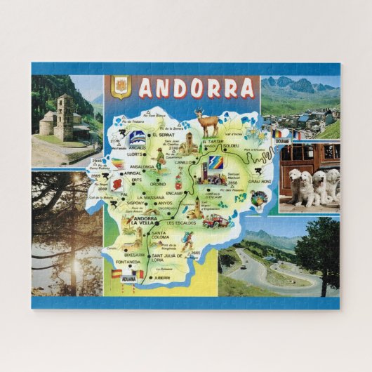Puzzle Carte ancienne d'Andorre (Horizontal)