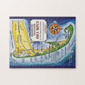 Puzzle Carte ancienne de Cape Cod 11x14 (Horizontal)
