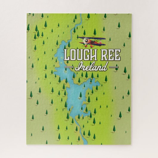 Puzzle Carte ancienne de Lough Ree Irlande. (Vertical)