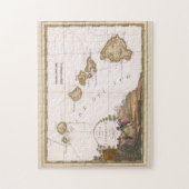 Puzzle Carte ancienne des îles d'Hawaï Meurtre du capitai (Vertical)