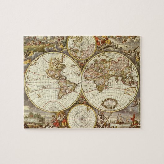 Puzzle Carte ancienne du Monde par Frederick de Wit, vers (Horizontal)