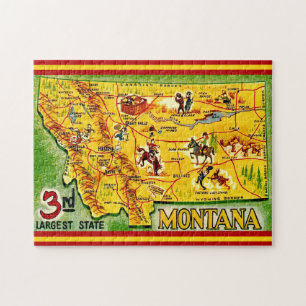 Puzzle Carte ancienne du Montana 11x14