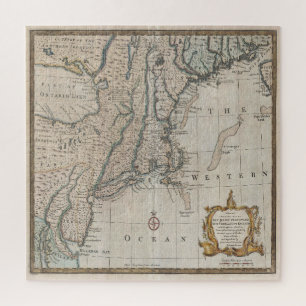 Puzzle Carte ancienne du nord-est des États-Unis