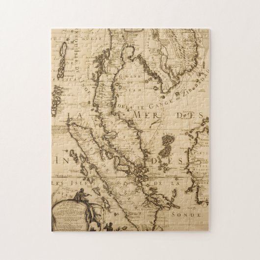 Puzzle Carte antique d'Asie du Sud-Est | 1687 (Vertical)