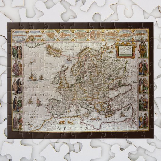 Puzzle Carte antique de l'Europe par Willem Jansz Blaeu, 