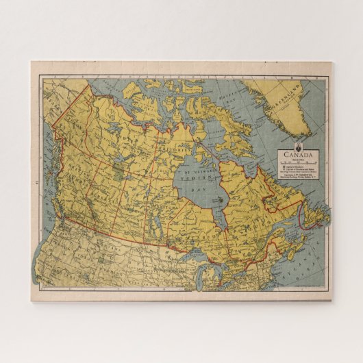 Puzzle Carte antique du Canada (Horizontal)
