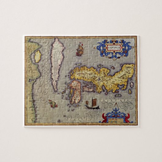 Puzzle Carte antique du Japon par Mercator et Hondius (Horizontal)